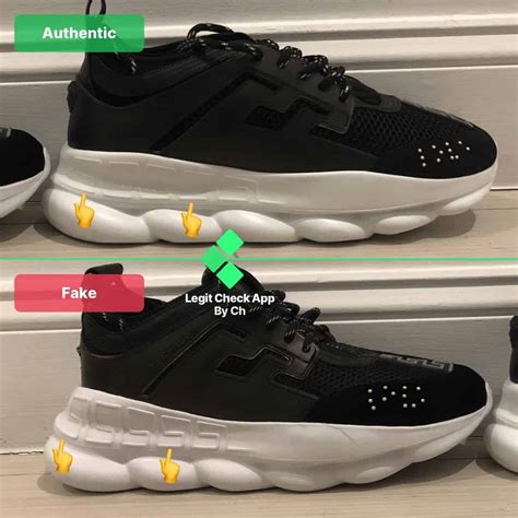 fake versace chain reaction vs real|authentic versace chain reaction sneakers.